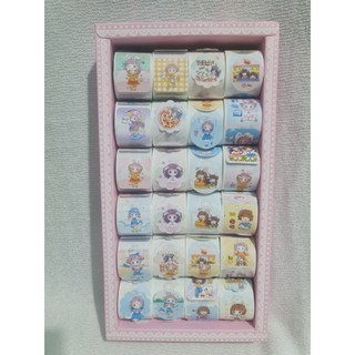 Khay 24 cuộn sticker nhãn dán đáng yêu