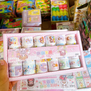 Khay 24 cuộn sticker nhãn dán đáng yêu