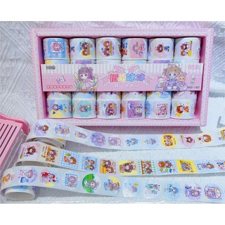 Khay 24 cuộn sticker nhãn dán đáng yêu