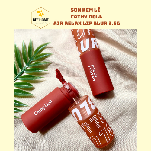 Combo 2 Son kem lì Cathy Doll Air Relax Lip Blur màu #12