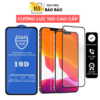 Kính Cường Lực toàn màn hình bo cạnh 10D xịn cho I Phone  6 6s 7 8 9 6P 7P 8P X XR XS XSMax 12 12Pro 12 Pro Max