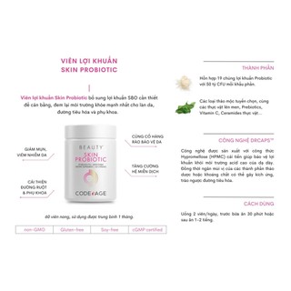 Bộ 3 Giúp Cấp Ẩm Da Tức Thì Codeage Collagen Peptides + Codeage Skin Probiotic Tặng Codeage Liposomal Vitamin C
