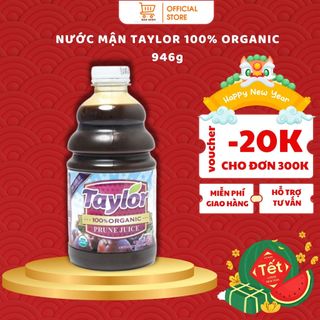 Nước ép mận taylor prune juice 100% organic giàu vitamin và khoáng chất chai 946g