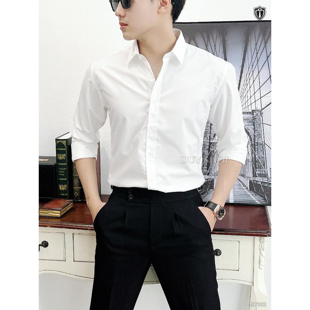 Áo sơ mi Nam HMD 333 hở cúc trơn màu DUYSHOP Áo Menswear