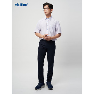 Sơmi ngắn tay VIỆT TIẾN lai bầu vải sợi hoa hồng phom regular - 1S1939NR1/SBAZ