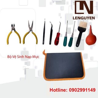 Bộ dụng cụ nạp mực, vệ sinh hộp mực, máy in cho kỹ thuật.