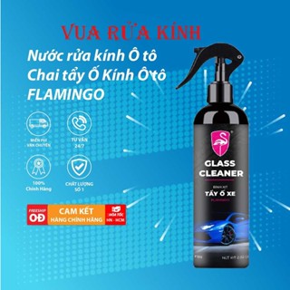 Chai Xịt Tẩy Ố Kính Xe Ô Tô,Tẩy Mốc Cặn Canxi Ố Nước Flamingo Làm bóng kính Phủ nano chống bám nước