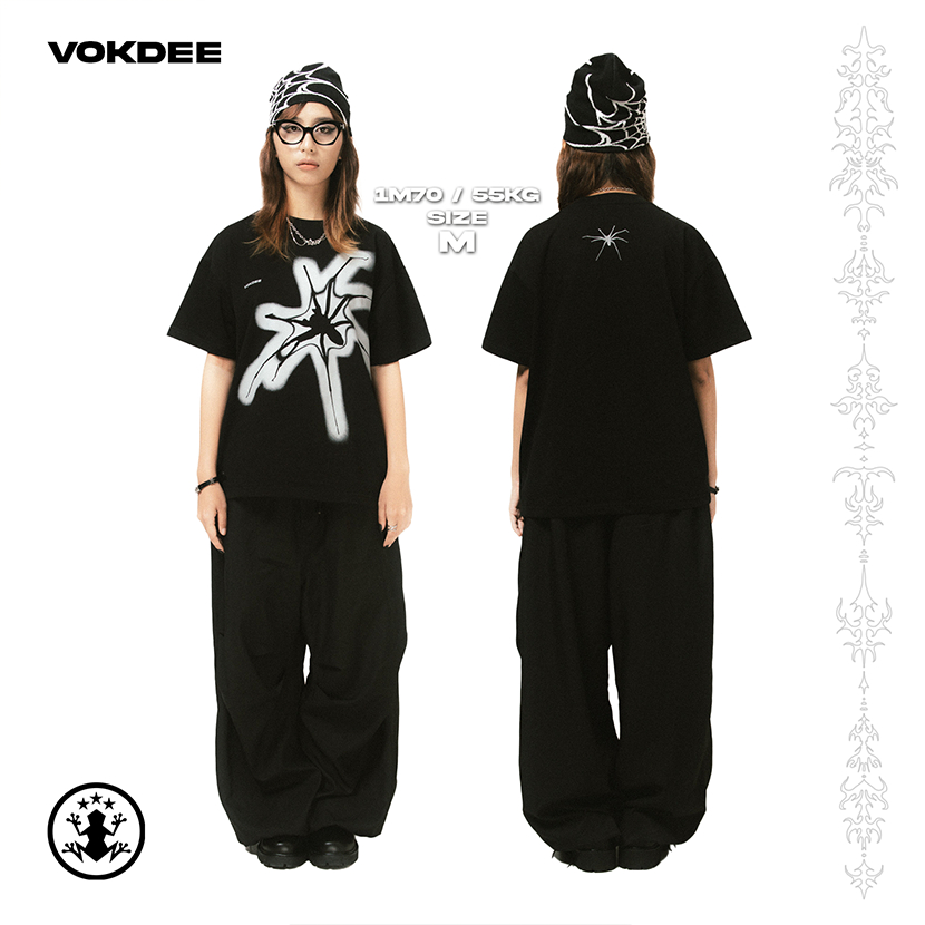 Áo thun Boxy 280gsm VOKDEE SPID3R TEE | BLACK
