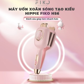   Máy uốn xoăn sóng tạo kiểu tóc Hippie FIKO HS6 - Trục uốn phủ gốm - phủ ion âm cao cấp - Bảo hành 12 th