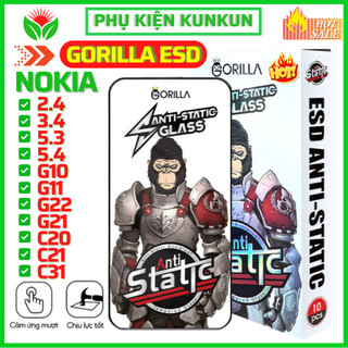 Kính cường lực Nokia 2.4 G22 C21 Plus C31 G10 G11 Plus G21 C20 3.4 3.2 5.3 5.4 7.2 - Gorilla ESD