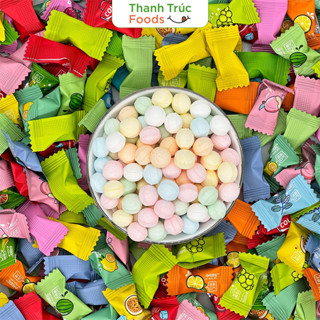 Kẹo ngậm trái cây Vitamin C mát lạnh bạc hà thơm miệng Xiao Ke Ao La gói 100g, 300g Thanh Trúc Foods