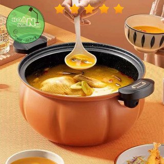 Nồi áp suất bí ngô chống dính 8 lít thông minh - nồi hầm 4in1 siêu đa năng