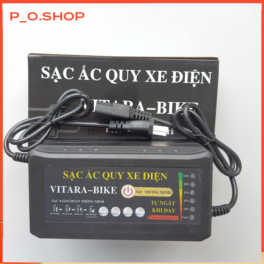 【HCM 24H】Sạc bình ắc quy xe đạp điện 48V 12AH-BIKE tự ngắt khi đầy chống phồng bình HÀNG CHÍNH HÃNG 