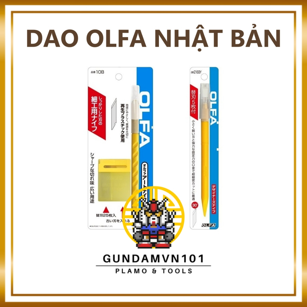 DAO OLFA NHẬT BẢN AK-1 AK-5 10B 216BY - Dao trổ kỹ thuật cắt giấy handmade diy gọt nhựa nhựa thừa mô