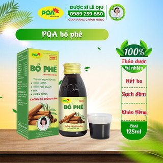 Bổ phế PQA cho người rát họng, khản tiếng, mất giọng, ngứa họng loại có đường và không đường