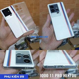 [Vivo IQOO 11 Pro] Ốp lưng silicon dẻo trong/ đen cao cấp Henyou