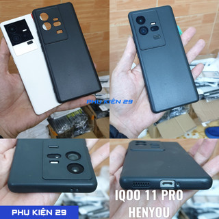 [Vivo IQOO 11 Pro] Ốp lưng silicon dẻo trong/ đen cao cấp Henyou