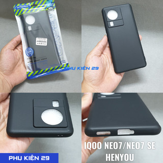 [Vivo IQOO Neo 7/ Neo7 SE] Ốp lưng silicon dẻo đen cao cấp Henyou