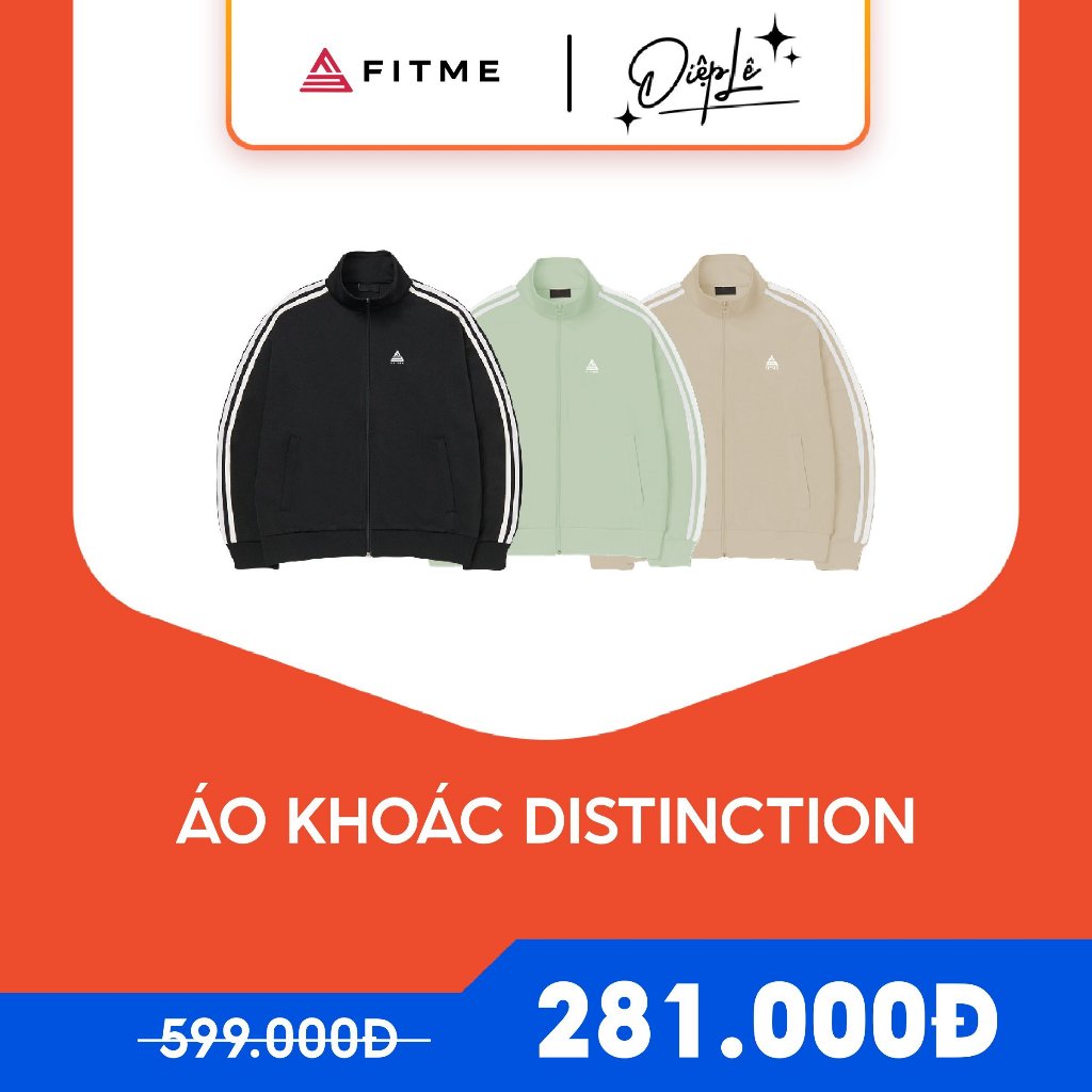 Áo khoác thể thao Fitme Distinction 2 sọc nam nữ thun poly dày dặn đứng form - AJK2S | BigBuy360 - bigbuy360.vn