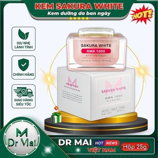  Kem dưỡng trắng da chống nắng hoa anh đào Sakura White Nmn 1000 All in one cream 