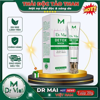 Thải độc tảo than dr mai detox mask 20g