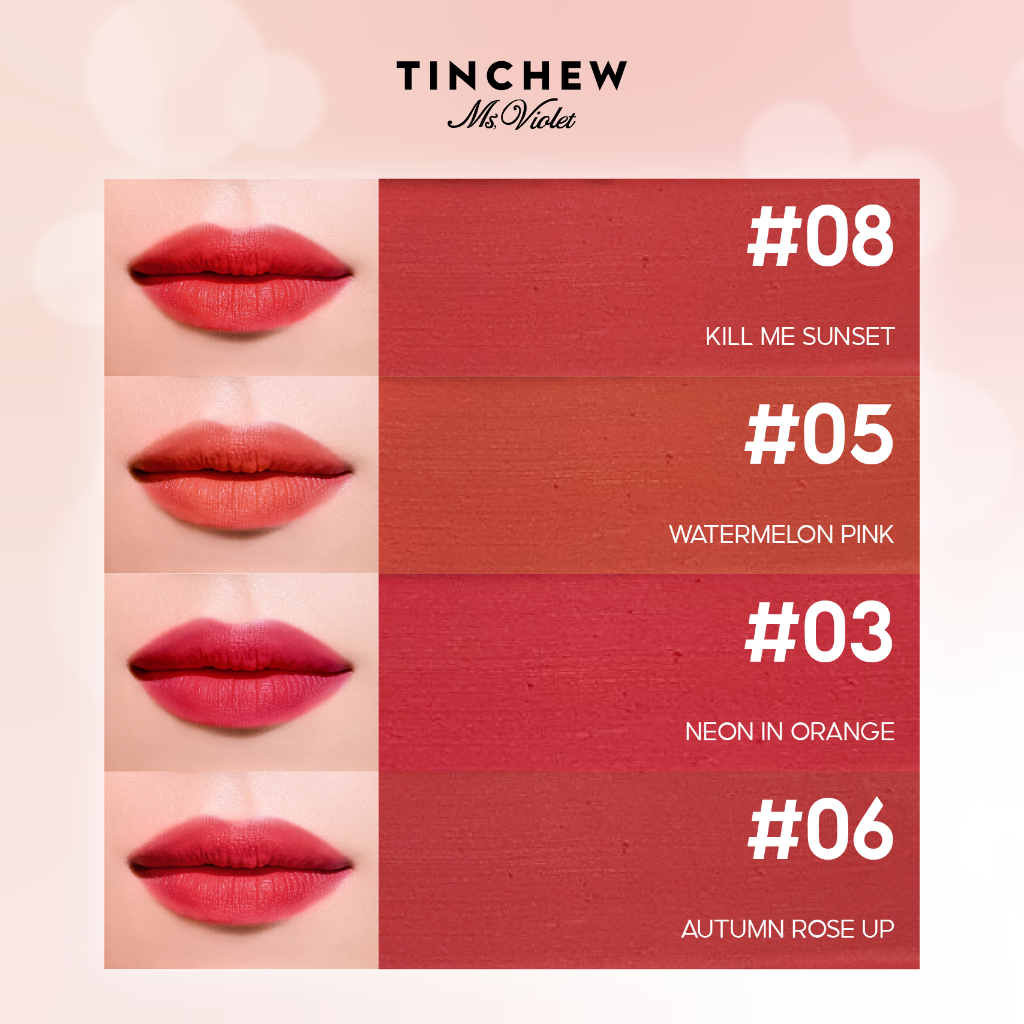 Son Thỏi Lì Cao Cấp Hàn Quốc Tinchew Lip Color Stick 3.5g - 4 Màu