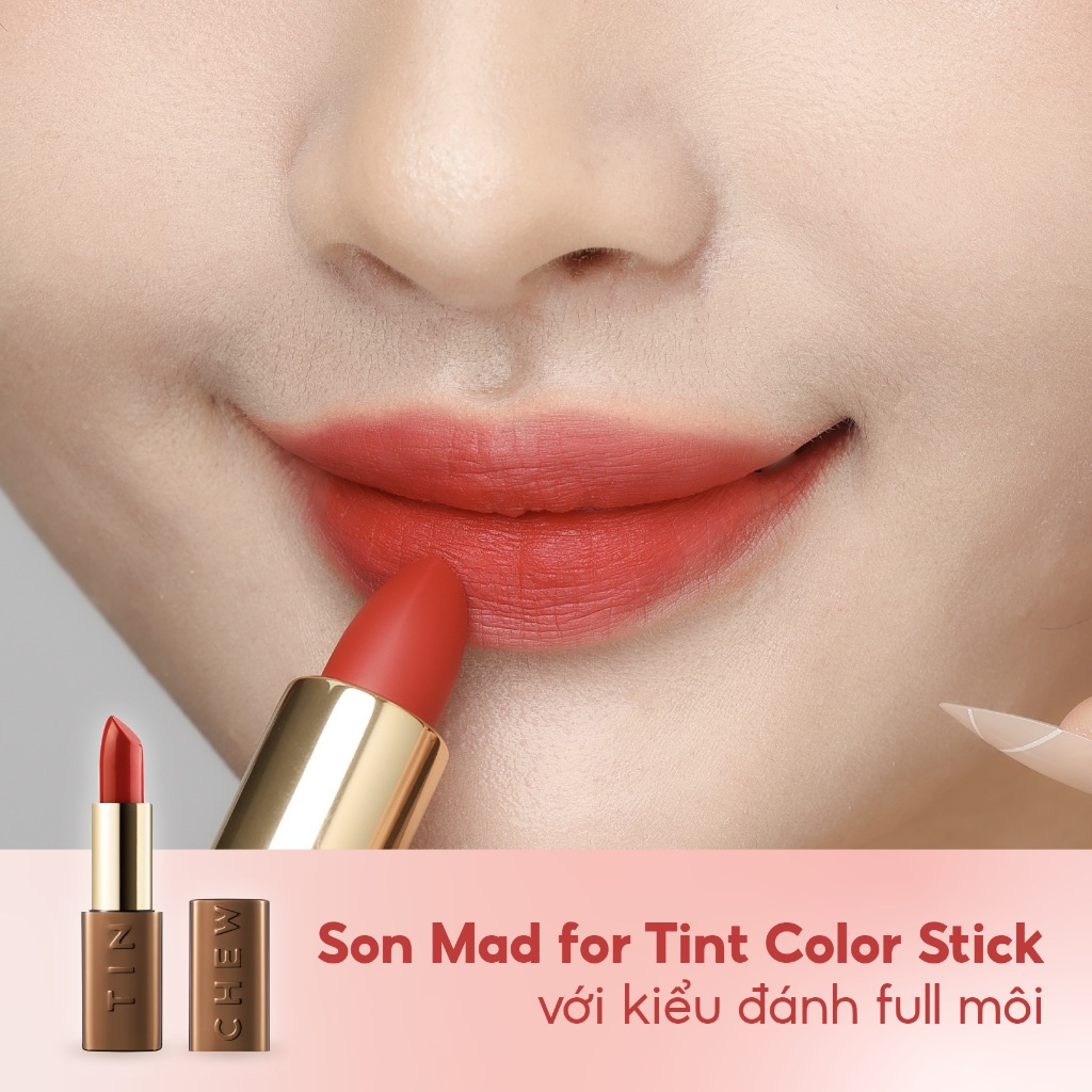 Son Thỏi Lì Cao Cấp Hàn Quốc Tinchew Lip Color Stick 3.5g - 4 Màu