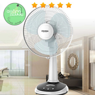 Quạt tích điện povena - quạt tích điện có đèn led công suất 24w