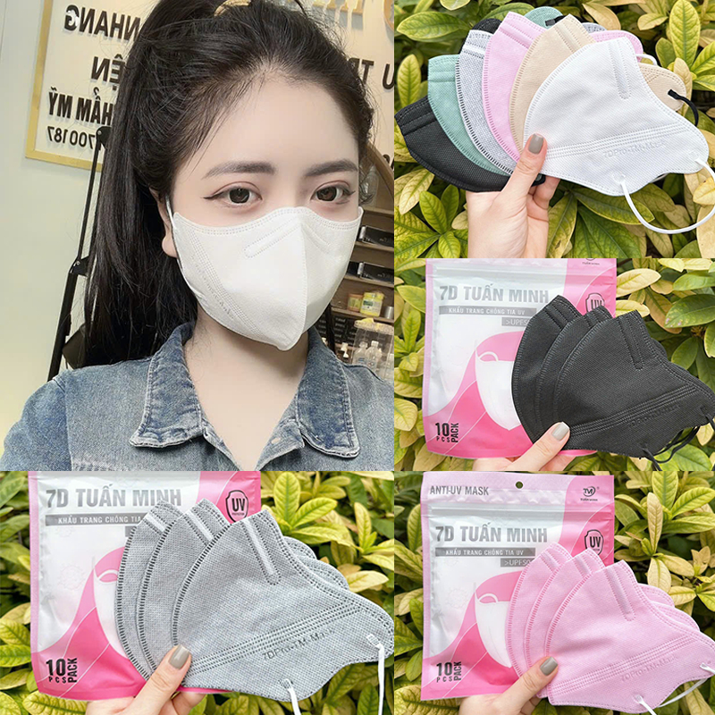 Sỉ 100 Cái Khẩu Trang 7D Pro Mask Tuấn Minh 4 Lớp