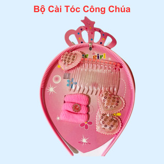 Bộ trang điểm tóc công chúa cho bé gái