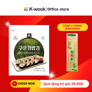Rong biển cuộn cơm 100 lá K-WOOK Cao Cấp [Tặng mành]