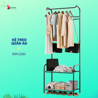 Giá treo quần áo tiện lợi chất liệu kim loại, kệ treo quần áo đa năng