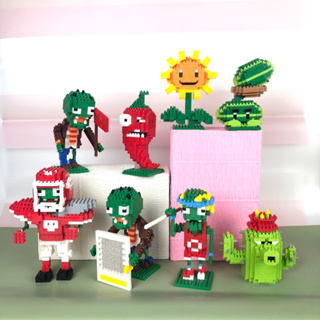 Lắp ráp game Plants vs Zombie, đồ chơi mô hình lắp ráp game hoa quả vs Zombies Ver2