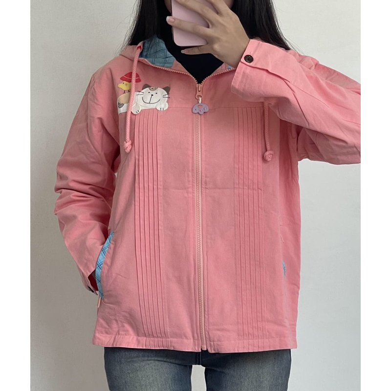 ÁO KHOÁC CỔ ÁO PHỐI CARO HIKOSEN CARA