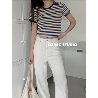 Áo thun June kẻ ngang Comic
