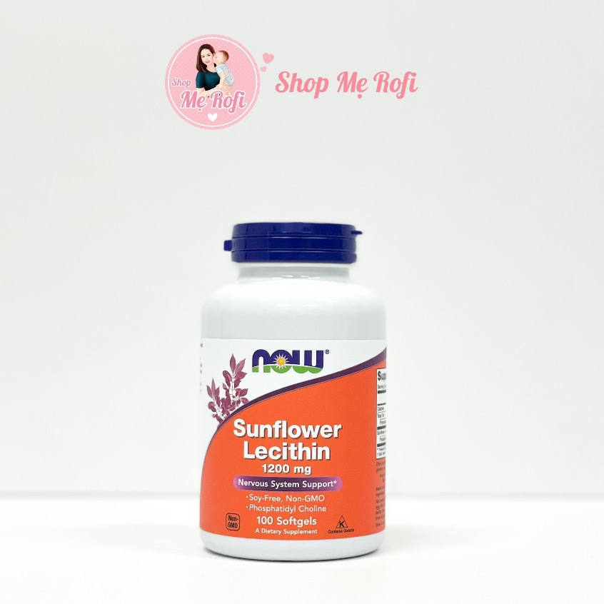 Viên uống Now Sunflower Lecithin Mỹ hỗ trợ chống tắc tia sữa 1200mg - Mẹ Rofi