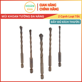 Mũi Khoan Đa Năng 2 Cạnh Chân Lục Giác Đầy Đủ Kích Thước