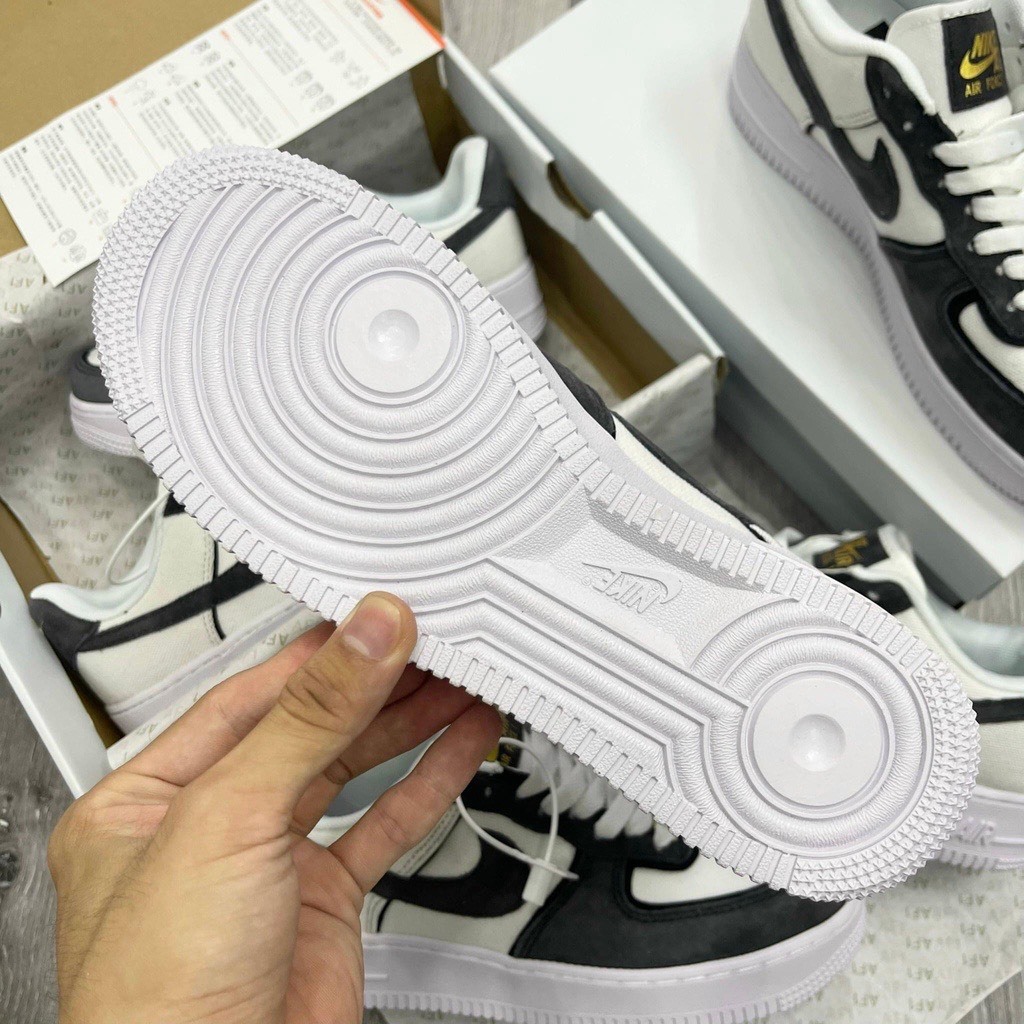 Giày Af1 Xám Lông Chuột Nam Nữ Cao Cấp Giày Af1 Custom Xám Canvas Đủ Size Nam Nữ Full Bill Box
