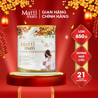 MATTI MUM Sữa hạt lợi sữa 100% đạm thực vật cho mẹ sau sinh đạt chứng nhận