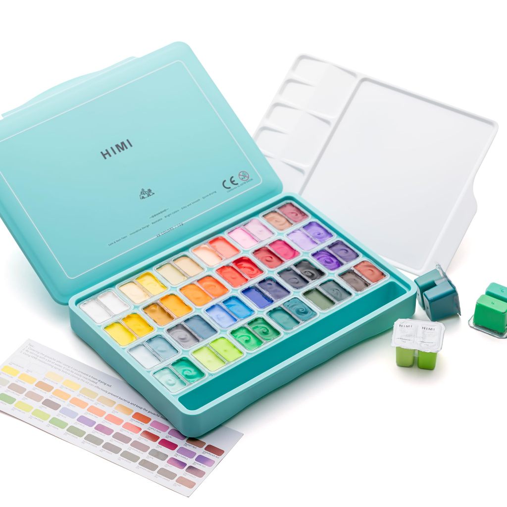 HIMI MIYA Gouache Pastel Set Mint 48 colors - 12ml