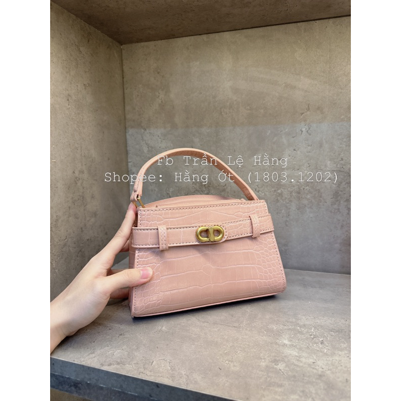 Túi xách Da Togo & Da Trơn nắp nam châm size 20cm mini Ko hộp