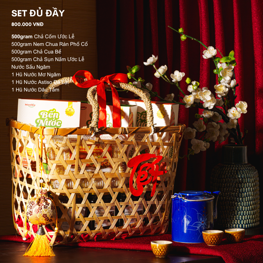 Set Quà tết 2025 - Set Phúc Lộc Thọ   Gồm các sản phẩm đặc sản Bắc,Chả Lụa Bắc, Chả Cốm , Chả Cua Bể