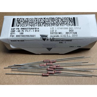 75r 0.25w 1% điện trở màng kim loại vishay dale