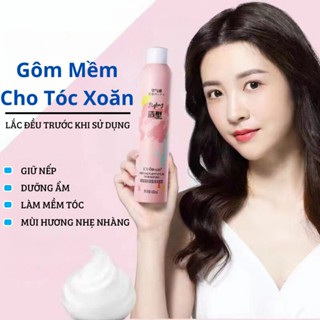 Gôm mềm, keo xịt giữ nếp tóc nữ, keo bọt tạo kiểu tóc xoăn nam mềm, chai 450ml Chính Hãng