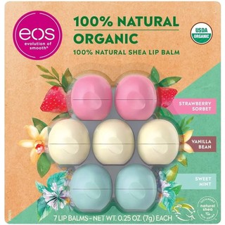 Son dưỡng môi trứng hữu cơ eos organic shea smooth lip balm 7g - chính hãng mỹ