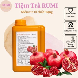 Siro Lựu Boduo đỏ can 1lit màu đẹp tự nhiên
