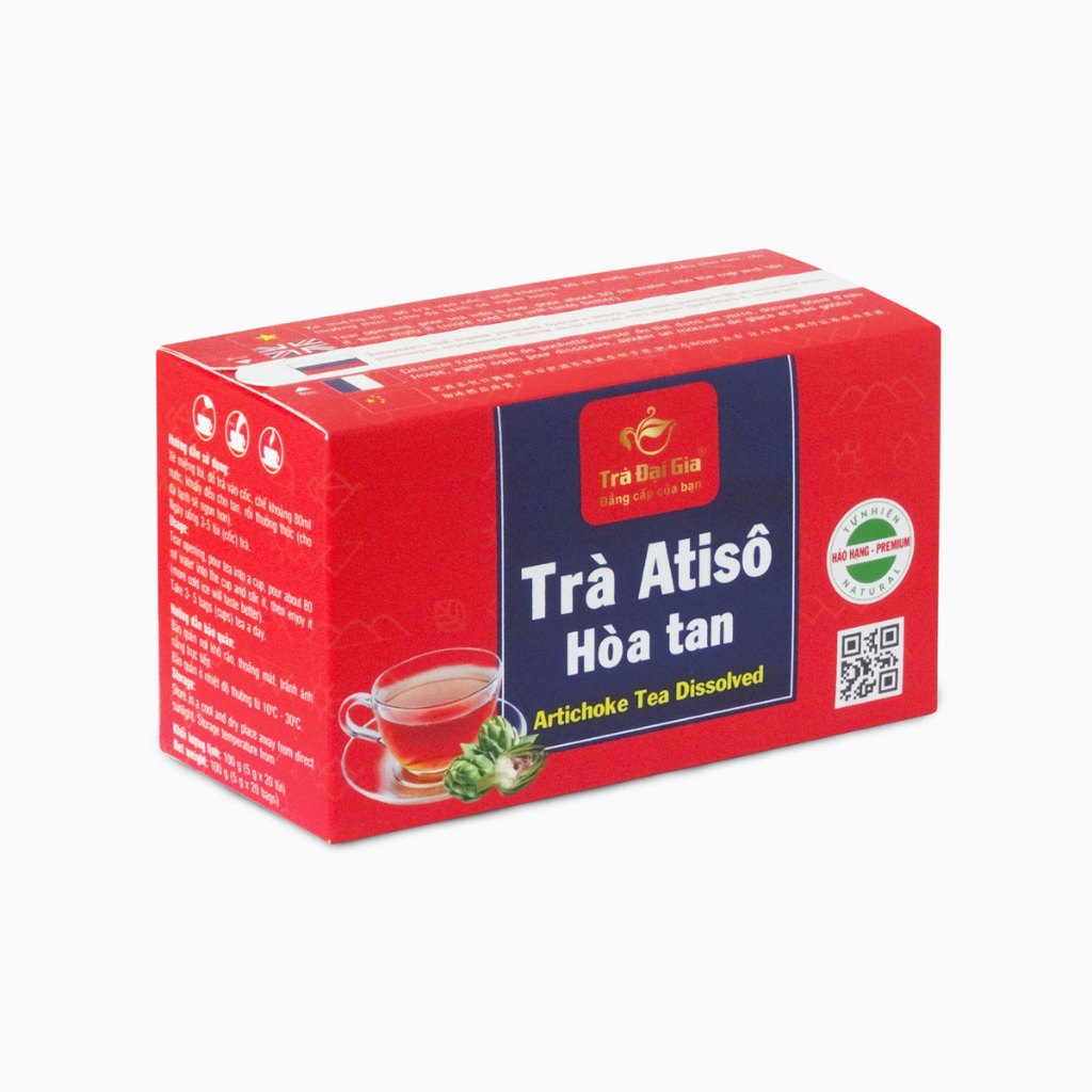 Trà Atisô hoà tan (tăng Atisô giảm đường, hộp 20 túi x 5 g)