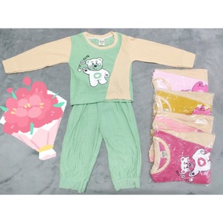 Bộ Tay Dài  Thun Xốp  Bé (6-14kg) (giao màu ngẫu nhiên)