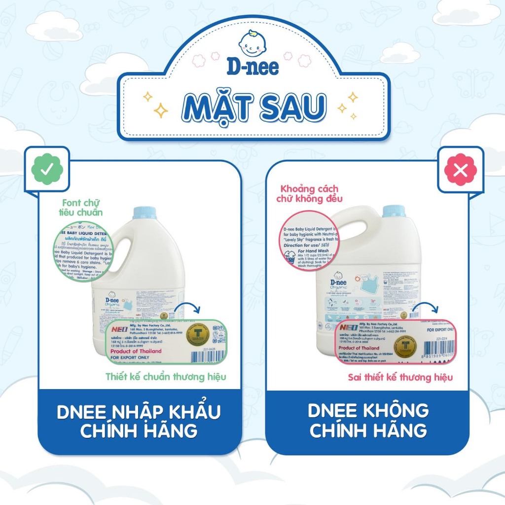 Nước Giặt Quần Áo Em Bé Dnee 3000ml Chính Hãng Đại Thịnh