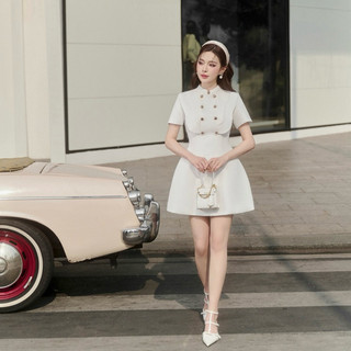 LAGOM - Đầm kiểu nữ cổ trụ kết cúc (PEONY DRESS)